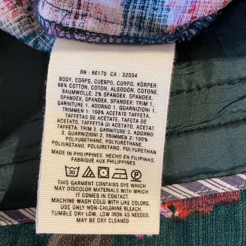 Anthropologie Cartonnier Charlie Ankle Pant Crop in Green with florals size 2 - Picture 9 of 16